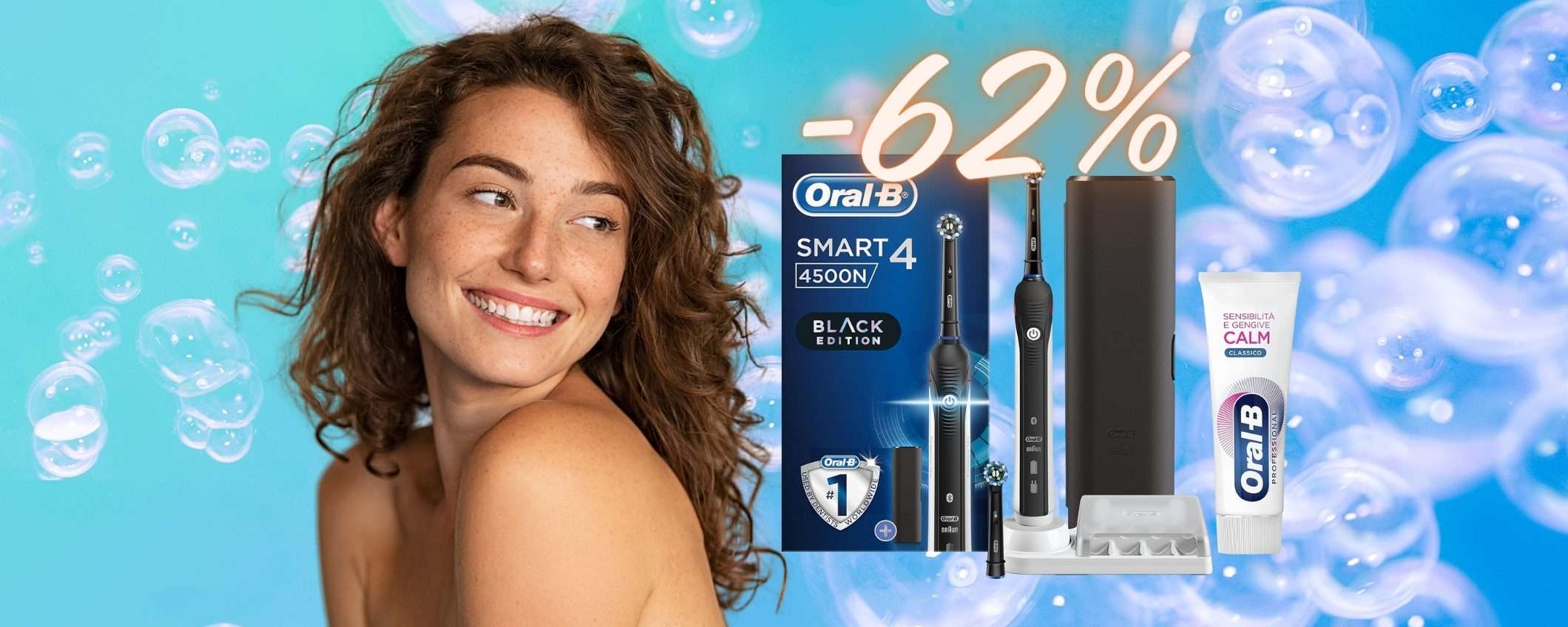 Spazzolino elettrico Oral-B Smart 4 a PREZZO da FAVOLA su Amazon (-62%) Spazzolino elettrico Oral-B Smart 4 a PREZZO da FAVOLA su Amazon (-62%)