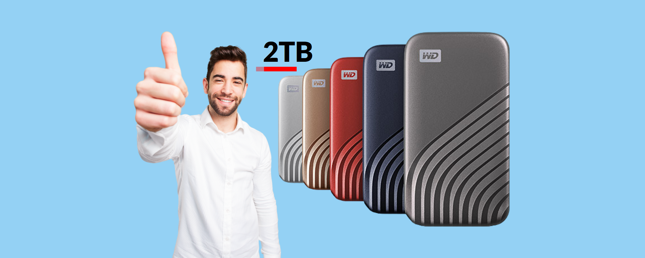 SSD esterno da 2TB in offerta: velocissimo e indistruttibile (-24%)