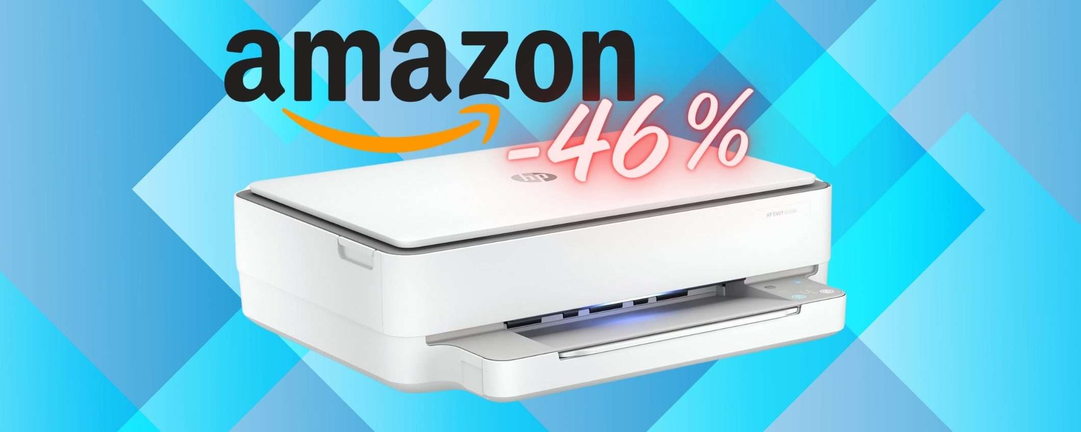Stampante HP Envy: fronte e retro automatico, WiFi e scanner (-46%) Stampante HP Envy: fronte e retro automatico, WiFi e scanner (-46%)