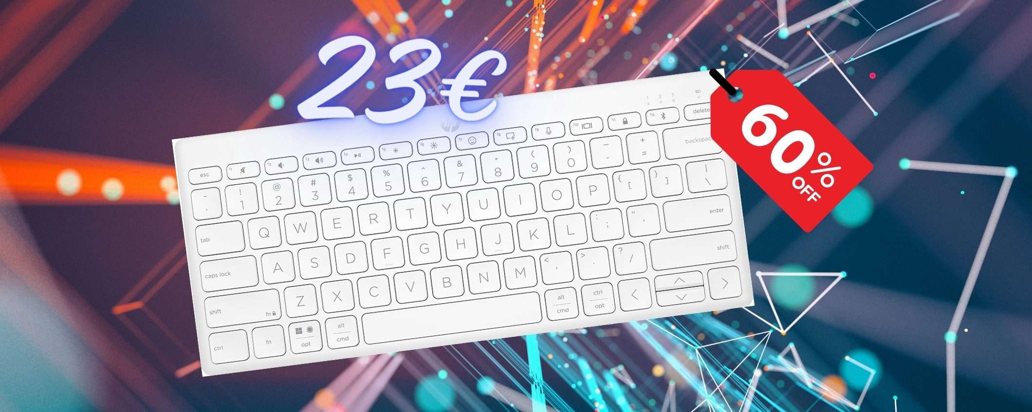 Tastiera Bluetooth HP oggi tua a soli 23€ con lo SCONTO del 60% Tastiera Bluetooth HP oggi tua a soli 23€ con lo SCONTO del 60%