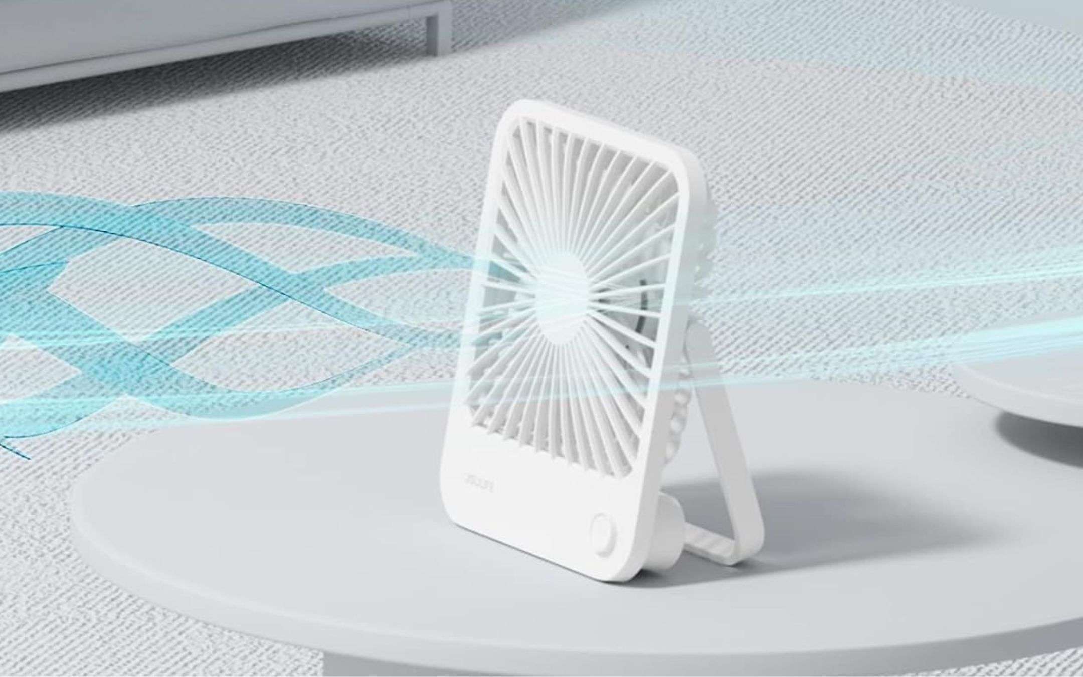 Ventilatore USB, Mini Ventilatores da Scrivania Portatile Pieghevole,Silenzioso, Lavabile, Spegnimento Intelligente, 3 Velocità, Ventilatore Spray 2 in 1 Luce Notturna pour Ufficio a Cas(Color:bianco