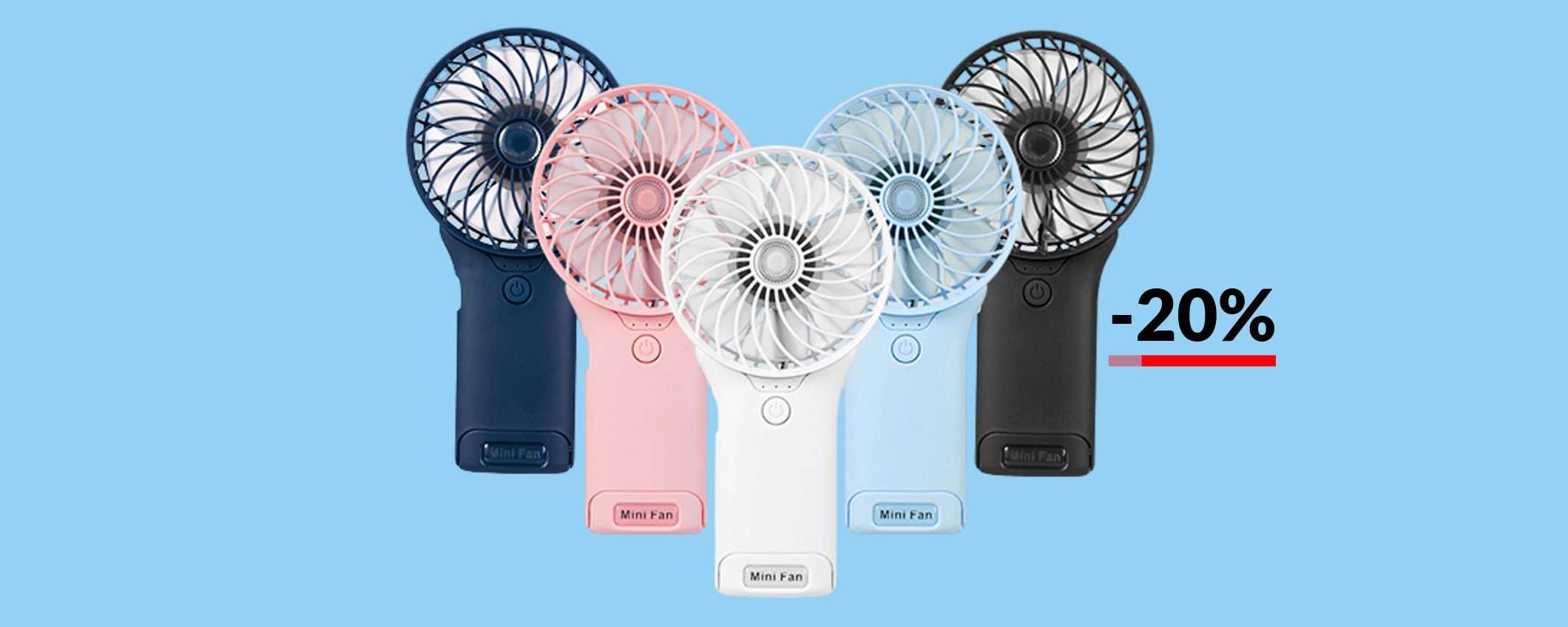 Ventilatore portatile da usare quando e dove vuoi: bastano 10€ Ventilatore portatile da usare quando e dove vuoi: bastano 10€