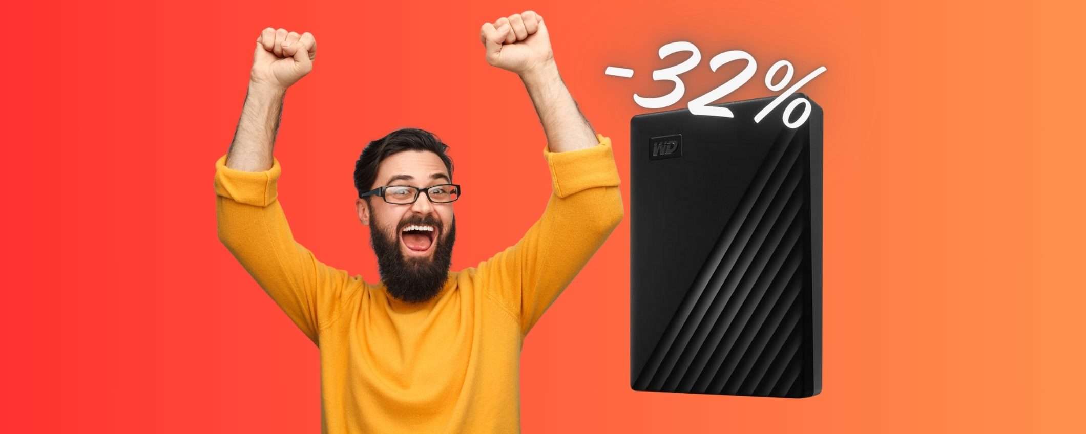 WD My Passport: Hard Disk da 4TB al 32% in MENO su Amazon, WOW WD My Passport: Hard Disk da 4TB al 32% in MENO su Amazon, WOW
