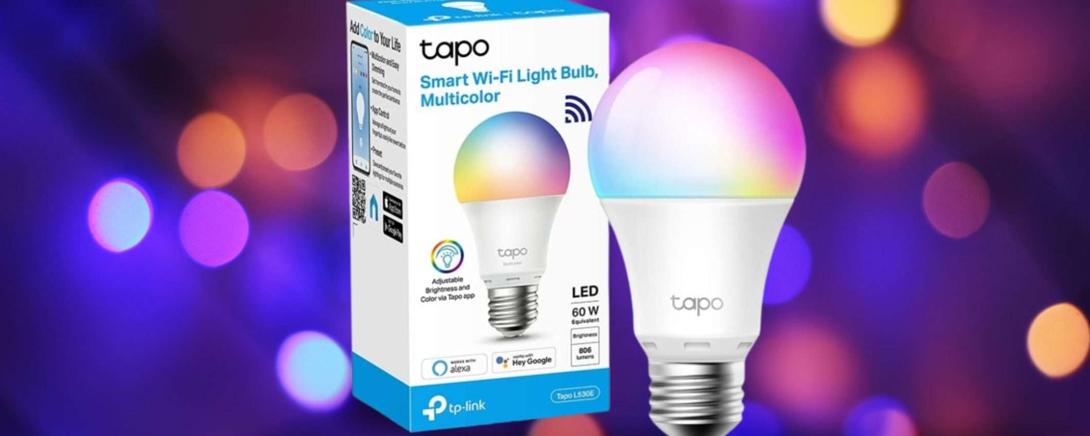 Lampadina smart TP-Link multicolore all'incredibile prezzo di 9€ su Amazon Lampadina smart TP-Link multicolore all'incredibile prezzo di 9€ su Amazon