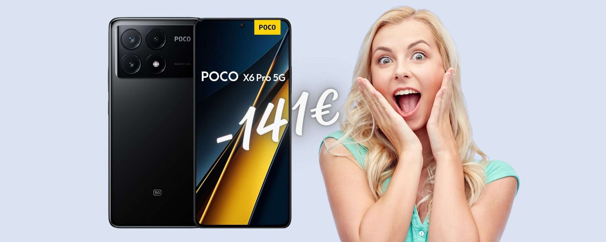 Xiaomi POCO X6 Pro da 512GB con display da 120Hz a 141€ in MENO Xiaomi POCO X6 Pro da 512GB con display da 120Hz a 141€ in MENO
