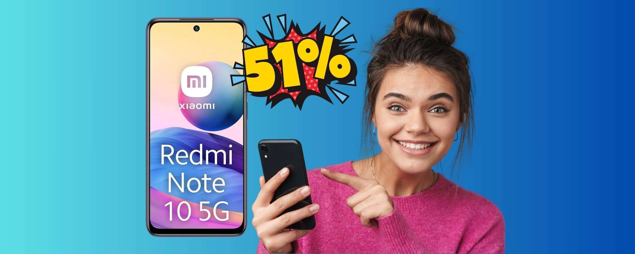 Xiaomi Redmi Note 10 5G a MENO della METÀ solo su Amazon (113€) Xiaomi Redmi Note 10 5G a MENO della METÀ solo su Amazon (113€)