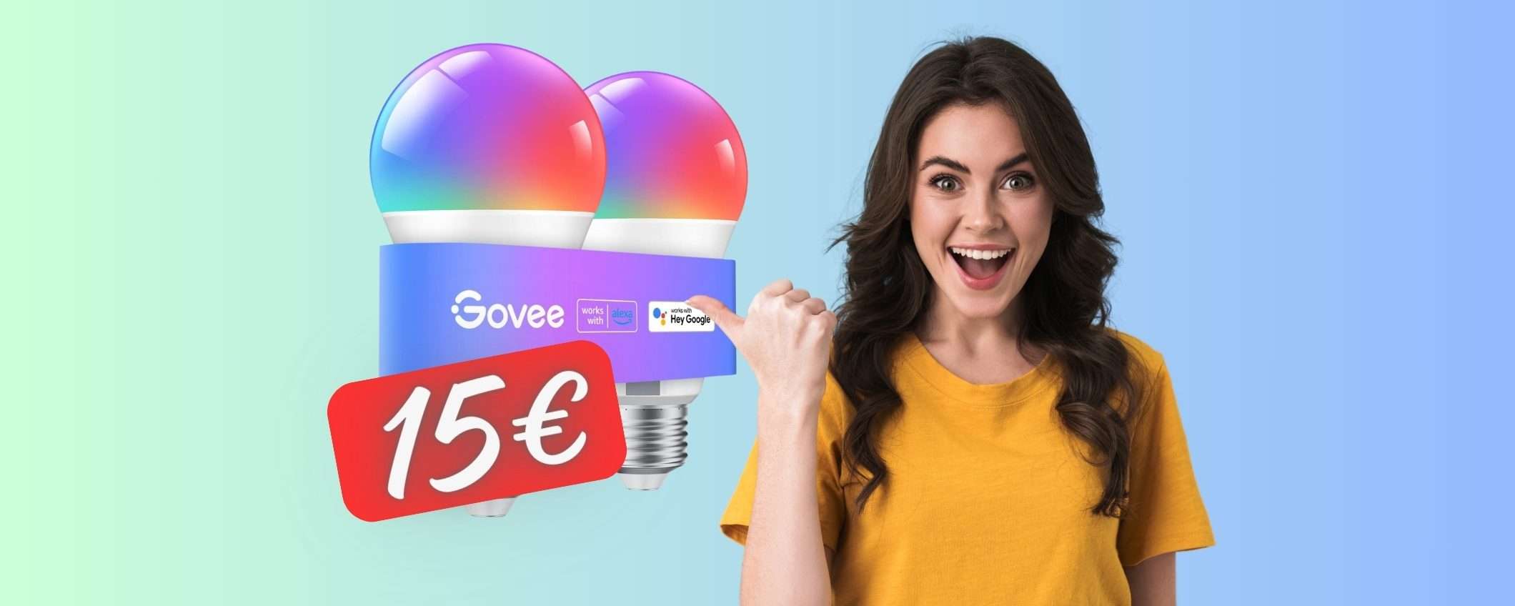 2 lampadine WiFi con 16 Milioni di colori in SCONTO a SOLI 15€ 2 lampadine WiFi con 16 Milioni di colori in SCONTO a SOLI 15€