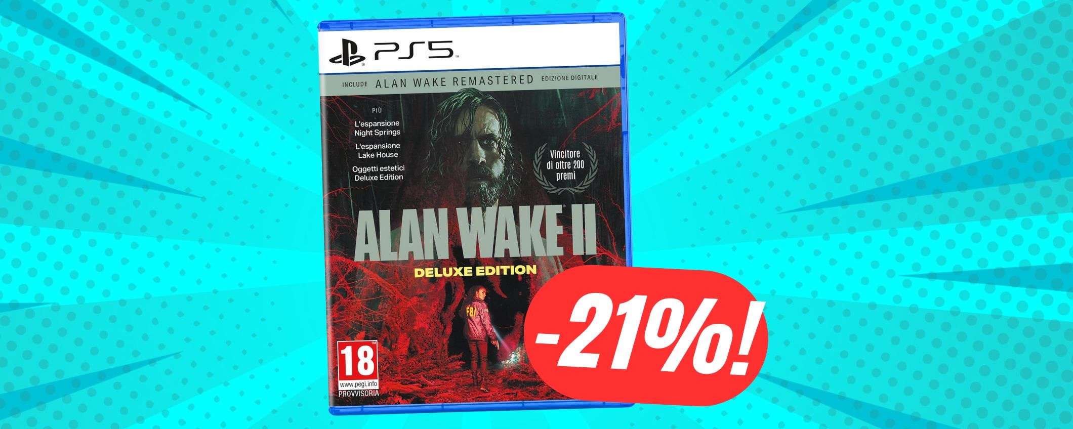 PREORDINA Alan Wake 2 Deluxe Edition al MINIMO STORICO (-21%) PREORDINA Alan Wake 2 Deluxe Edition al MINIMO STORICO (-21%)