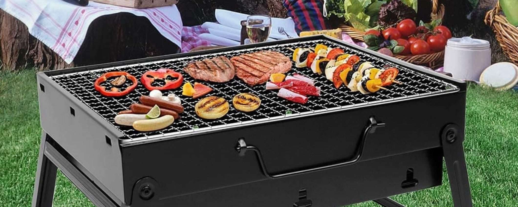 Barbecue portatile a 18,99€ su Amazon: griglia di tutto, OVUNQUE desideri Barbecue portatile a 18,99€ su Amazon: griglia di tutto, OVUNQUE desideri