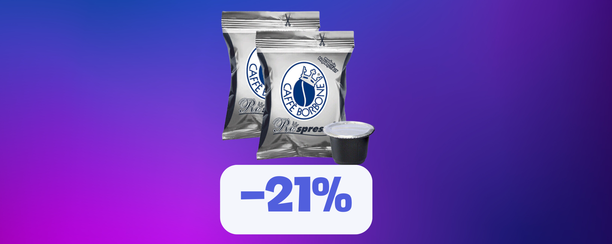 Ben 400 capsule Caffè Borbone Respresso in sconto del 21% Ben 400 capsule Caffè Borbone Respresso in sconto del 21%