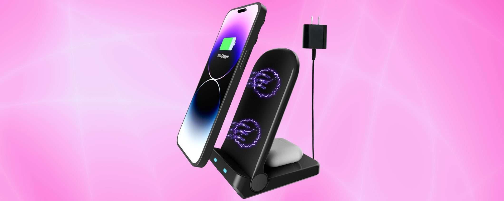 Caricatore wireless 2-in-1 a soli 11,98 euro: offertona LAMPO di Amazon Caricatore wireless 2-in-1 a soli 11,98 euro: offertona LAMPO di Amazon