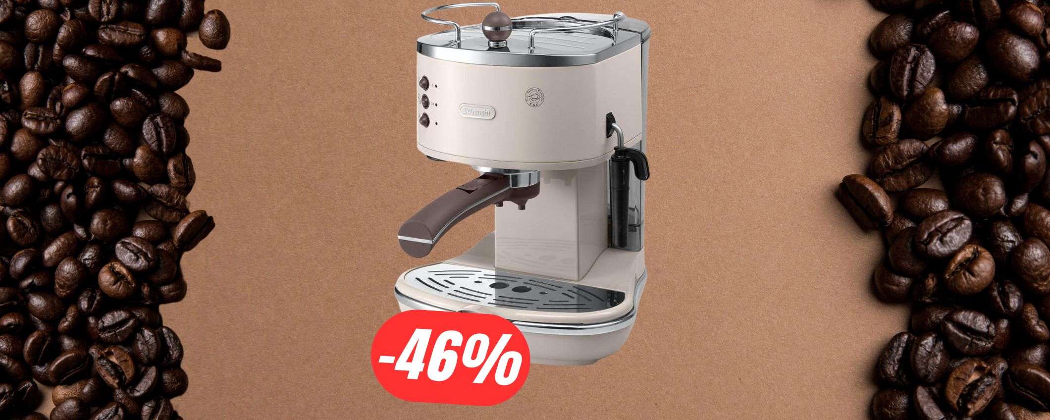 SCONTO PAZZESCO: -46% per la macchina da caffè De'Longhi (fa anche il cappuccino!) SCONTO PAZZESCO: -46% per la macchina da caffè De'Longhi (fa anche il cappuccino!)