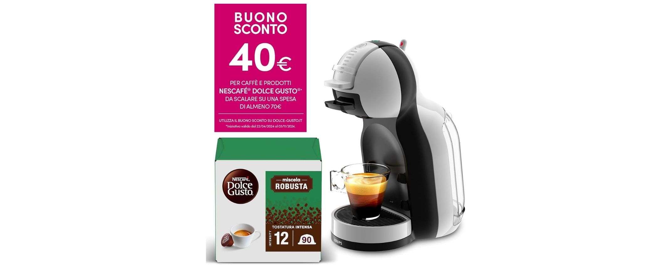 Regalo incredibile acquistando la macchina Nescafé: 40€ di prodotti + 90 capsule in omaggio! Regalo incredibile acquistando la macchina Nescafé: 40€ di prodotti + 90 capsule in omaggio!