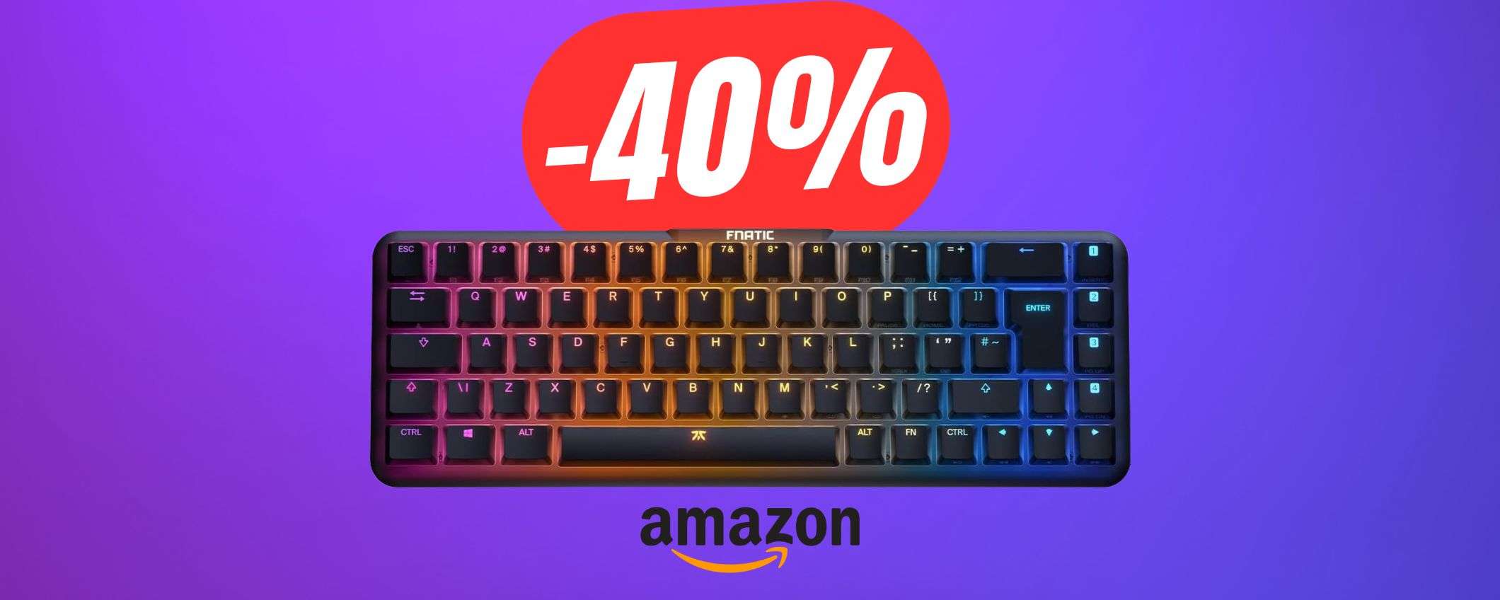 Diventa un pro-gamer con la TASTIERA MECCANICA di FNATIC in offerta (-40%!) Diventa un pro-gamer con la TASTIERA MECCANICA di FNATIC in offerta (-40%!)