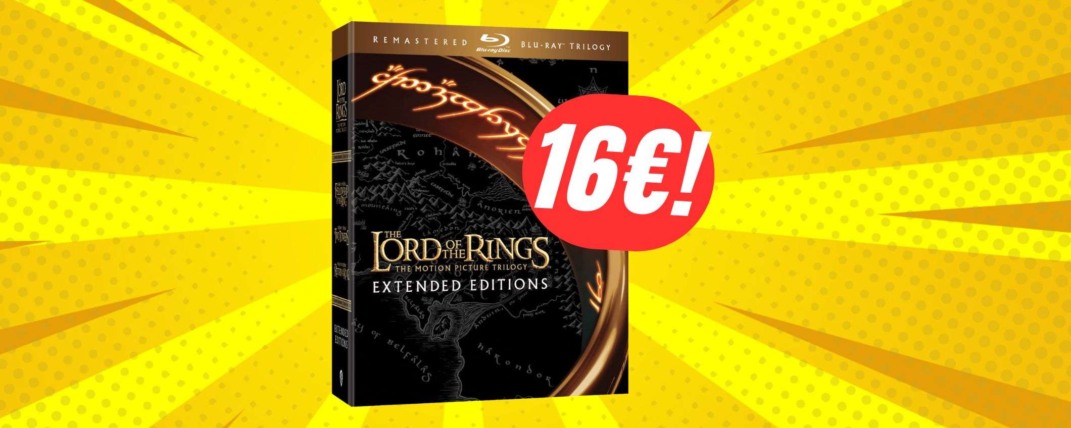 Estesa e in altissima definizione: la TRILOGIA del Signore degli Anelli crolla a soli 16€! Estesa e in altissima definizione: la TRILOGIA del Signore degli Anelli crolla a soli 16€!