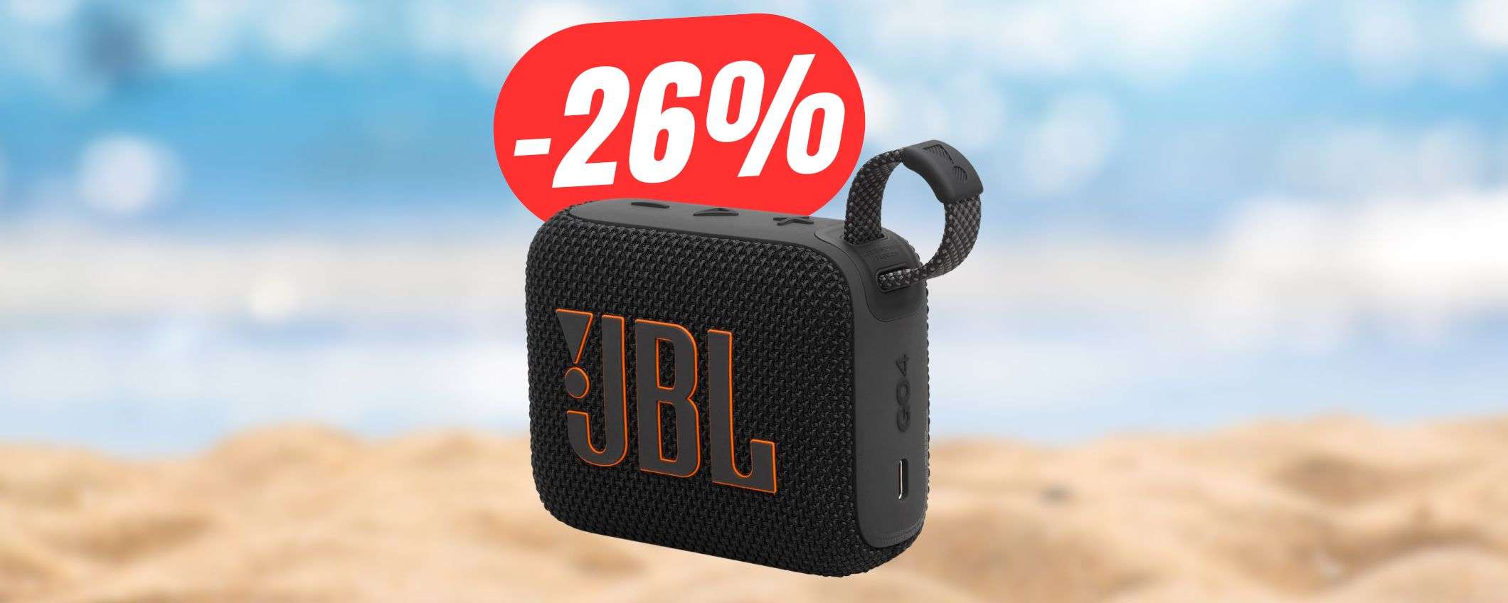 Porta la musica in spiaggia con la CASSA Bluetooth JBL scontatissima (26%!) Porta la musica in spiaggia con la CASSA Bluetooth JBL scontatissima (26%!)
