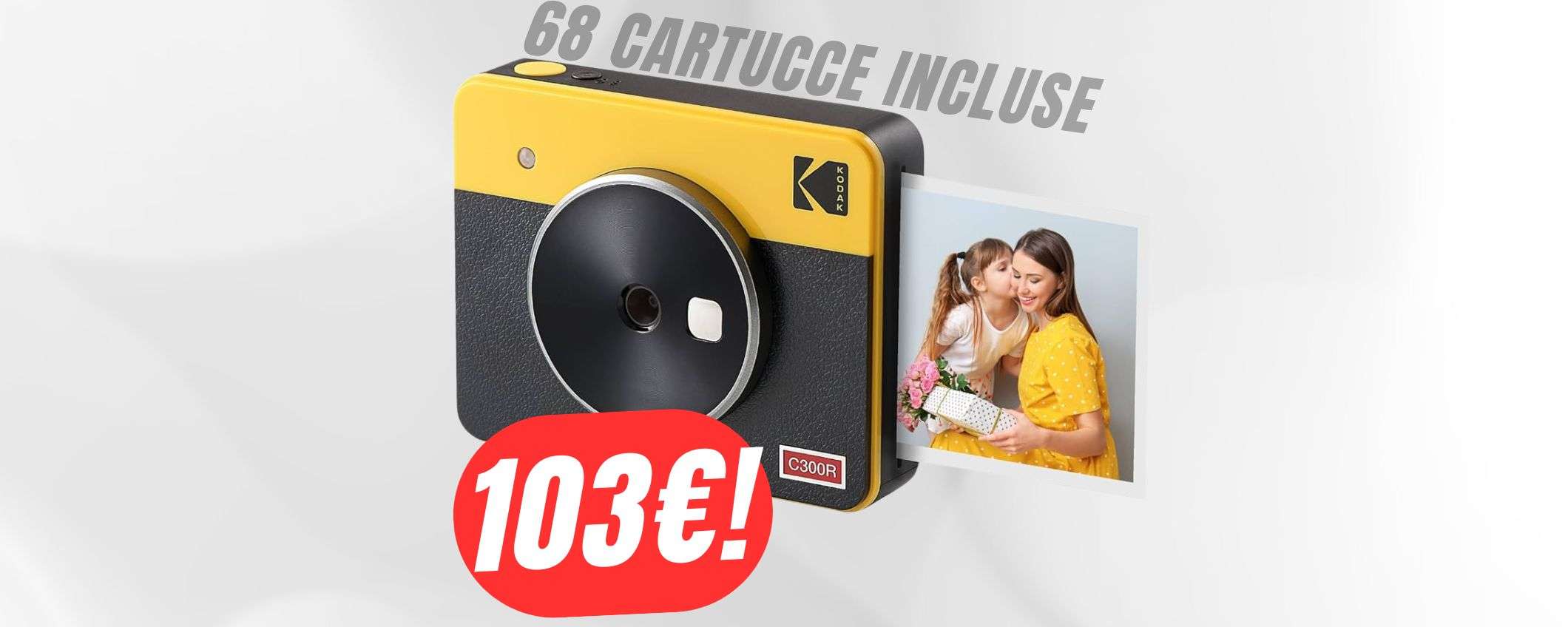 Risparmia 32€ sulla KODAK che stampa FOTO VINTAGE (con 68 cartucce incluse!) Risparmia 32€ sulla KODAK che stampa FOTO VINTAGE (con 68 cartucce incluse!)