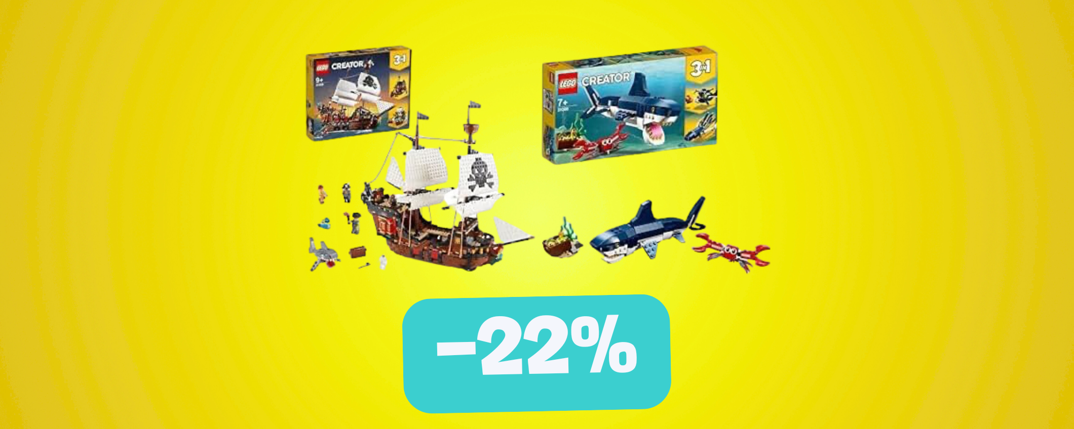 Bellissimo LEGO Creator Galeone dei Pirati in sconto del 22%! Bellissimo LEGO Creator Galeone dei Pirati in sconto del 22%!