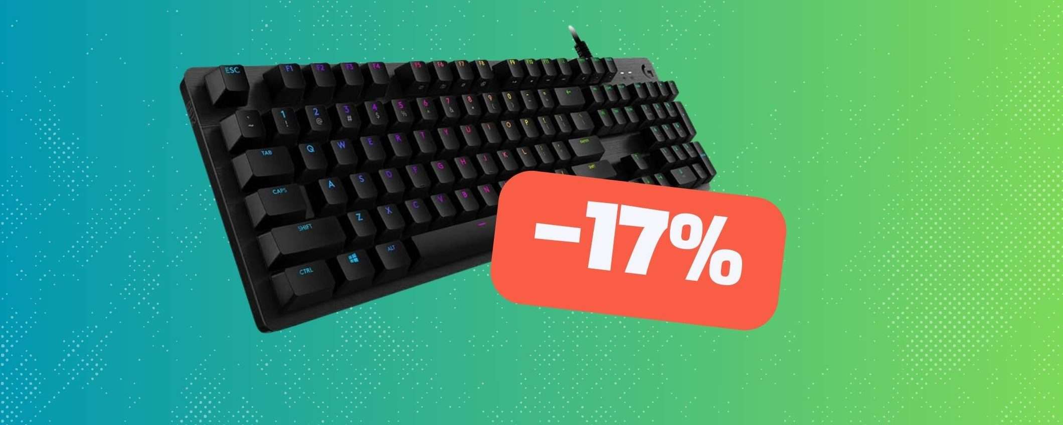 Elegante e potente: tastiera Logitech G512 in sconto del 17%! Elegante e potente: tastiera Logitech G512 in sconto del 17%!