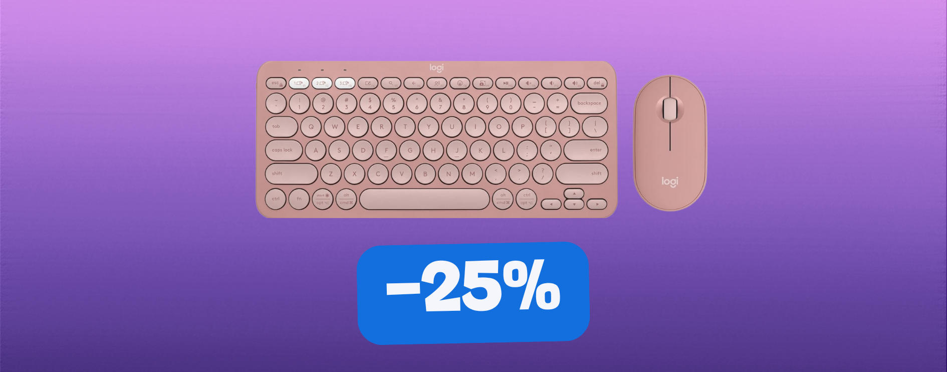 Tastiera e mouse con 1 solo acquisto: Logitech Pebble 2 Combo (-25%) Tastiera e mouse con 1 solo acquisto: Logitech Pebble 2 Combo (-25%)