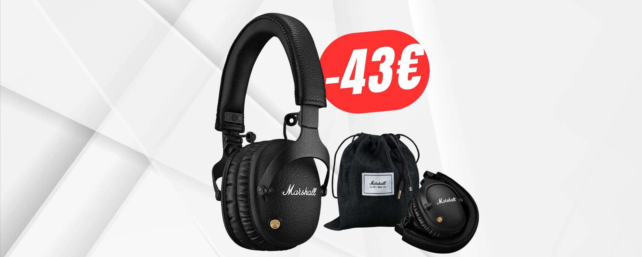 RISPARMIA 43€ sulle CUFFIE Marshall (pieghevoli e wireless!) RISPARMIA 43€ sulle CUFFIE Marshall (pieghevoli e wireless!)