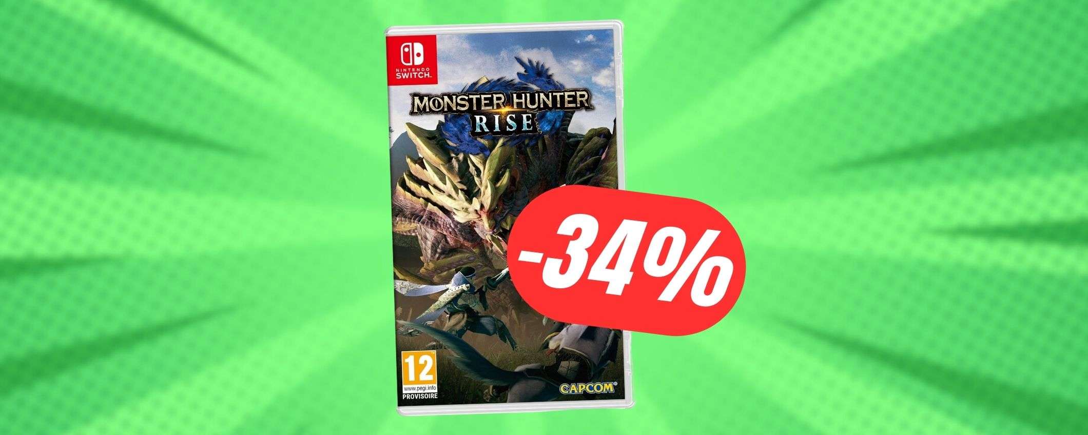 Monster Hunter Rise (Switch) crolla in sconto del 34%! Monster Hunter Rise (Switch) crolla in sconto del 34%!