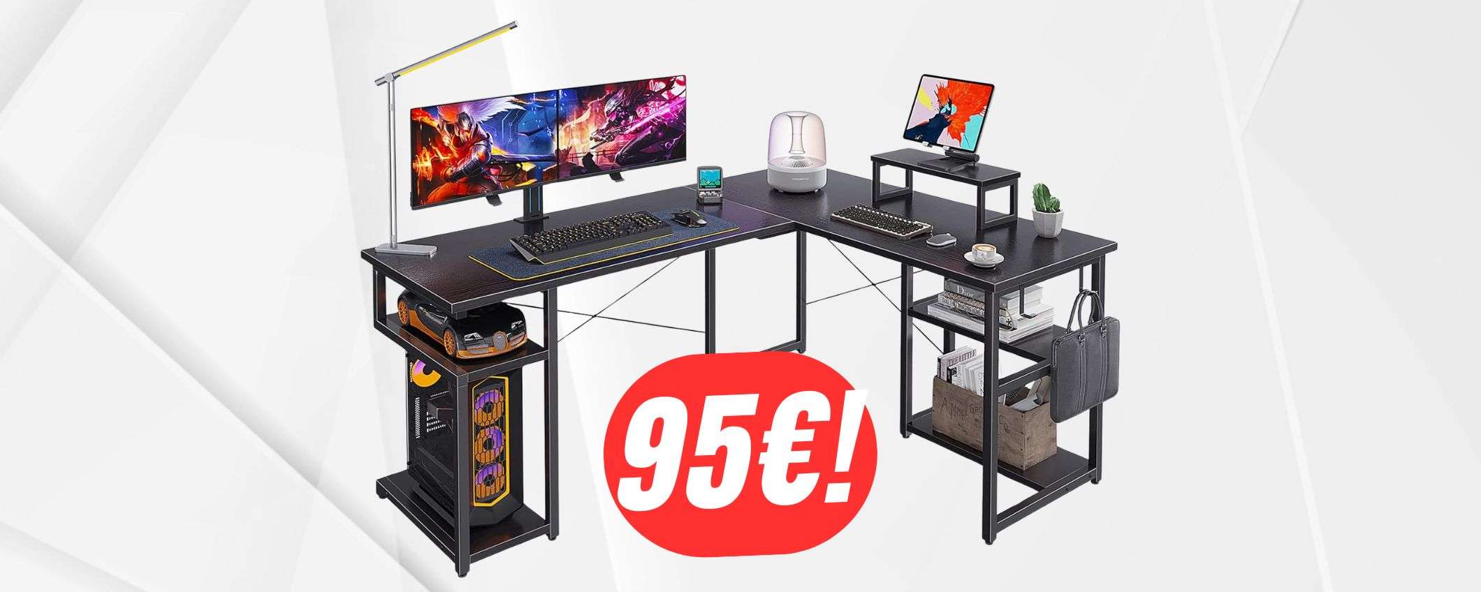 Questa incredibile SCRIVANIA ANGOLARE costa solo 95€ grazie allo sconto Amazon! Questa incredibile SCRIVANIA ANGOLARE costa solo 95€ grazie allo sconto Amazon!
