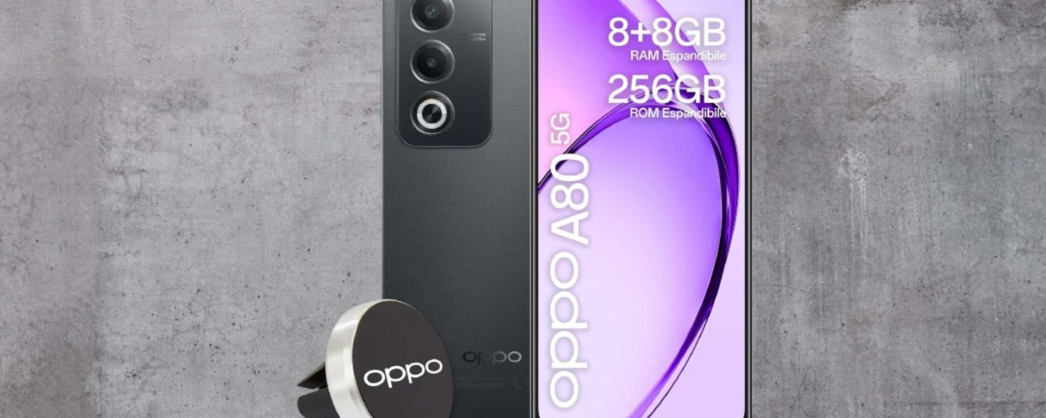 OPPO A80 5G: il nuovissimo rugged phone elegante è su Amazon a 227€ (promo) OPPO A80 5G: il nuovissimo rugged phone elegante è su Amazon a 227€ (promo)