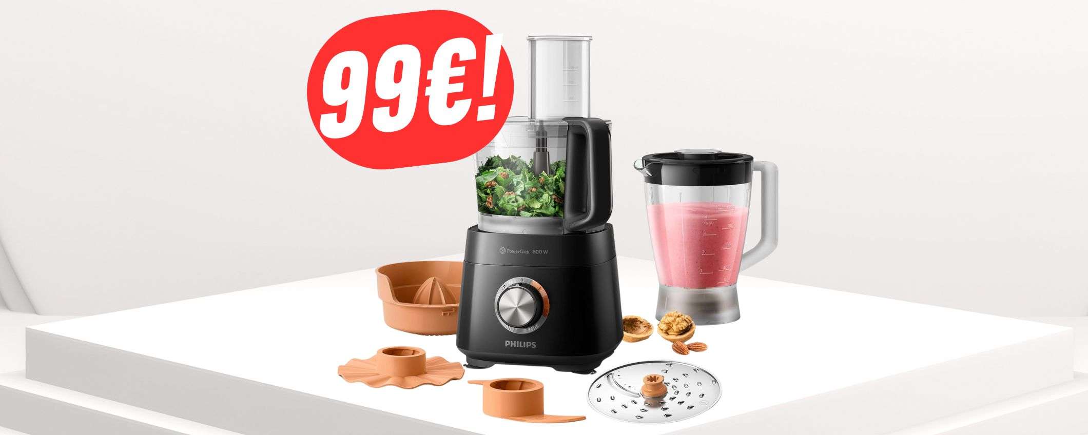 Il robot da cucina Philips 29 in 1 è in OFFERTA a soli 99€ su Amazon! Il robot da cucina Philips 29 in 1 è in OFFERTA a soli 99€ su Amazon!