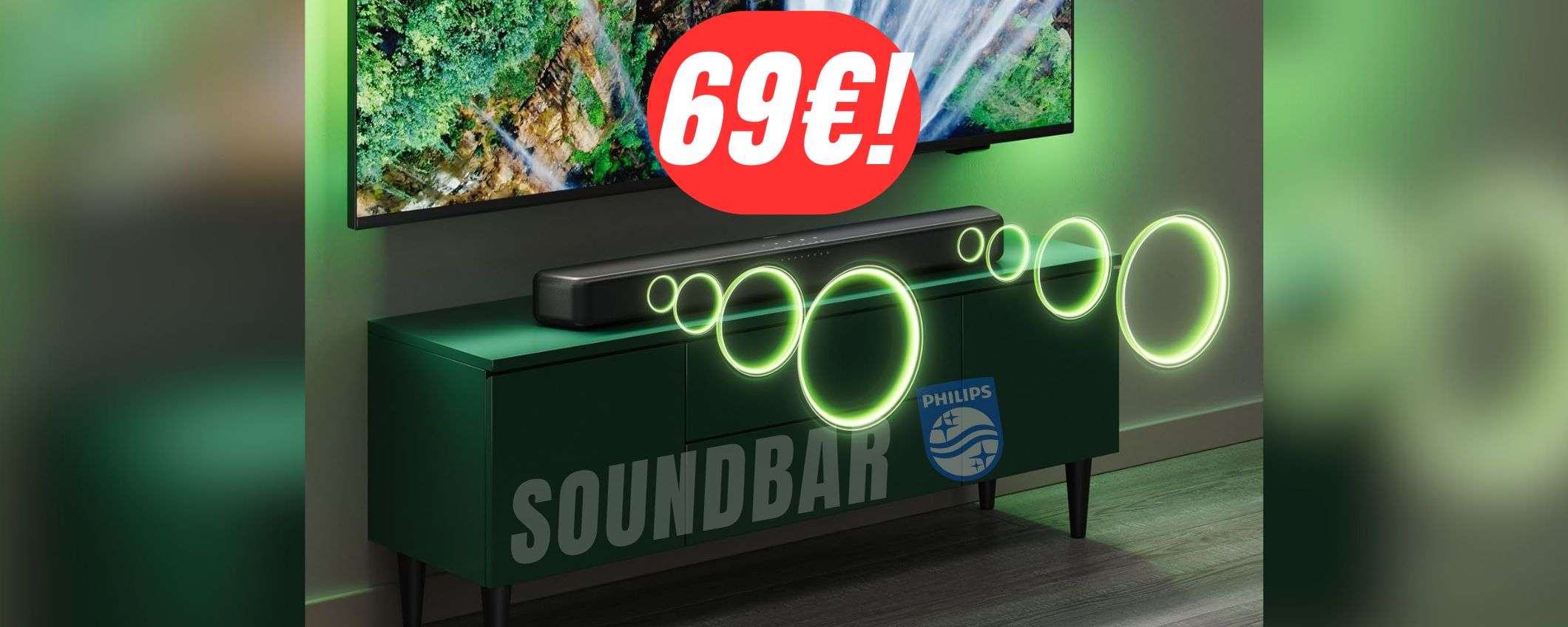 Soundbar Philips a 69€: fai tremare casa tua come il cinema! Soundbar Philips a 69€: fai tremare casa tua come il cinema!