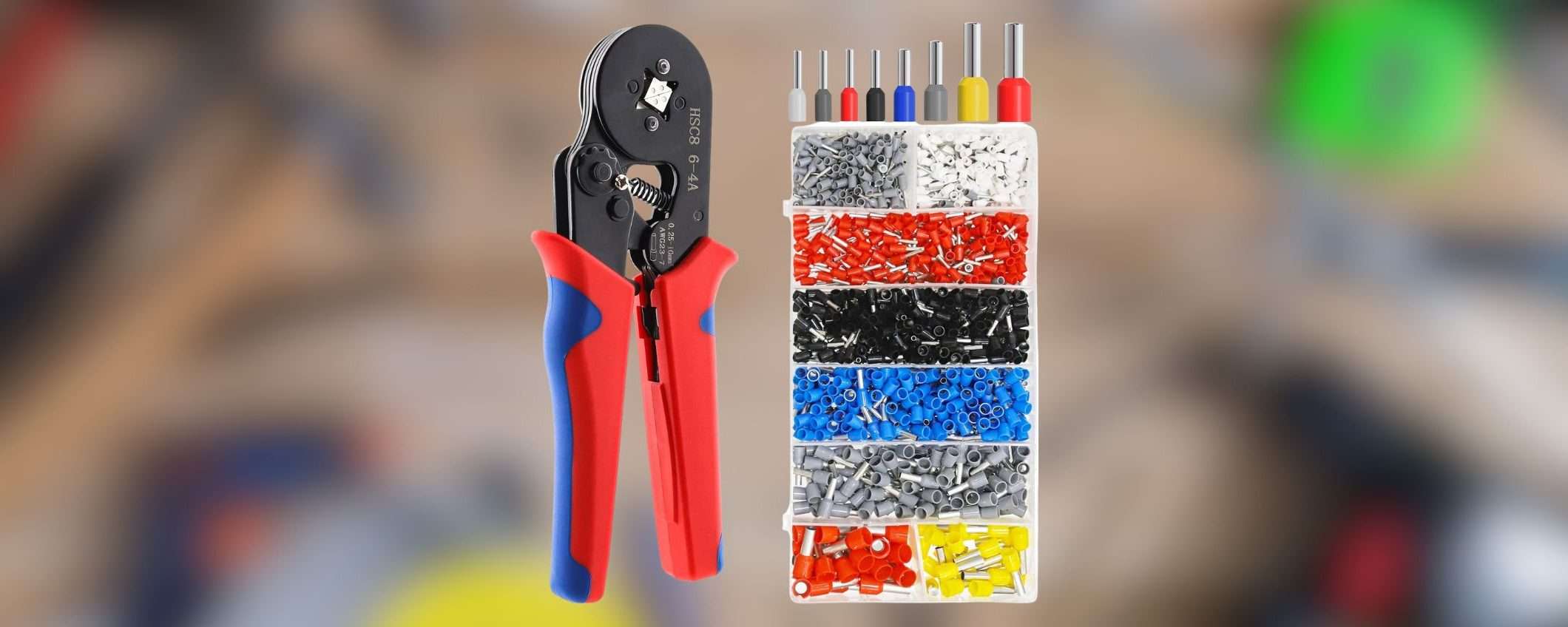 Pinza crimpatrice con 1250 connettori INCLUSI: prezzo SHOCK a soli 16,24€ Pinza crimpatrice con 1250 connettori INCLUSI: prezzo SHOCK a soli 16,24€