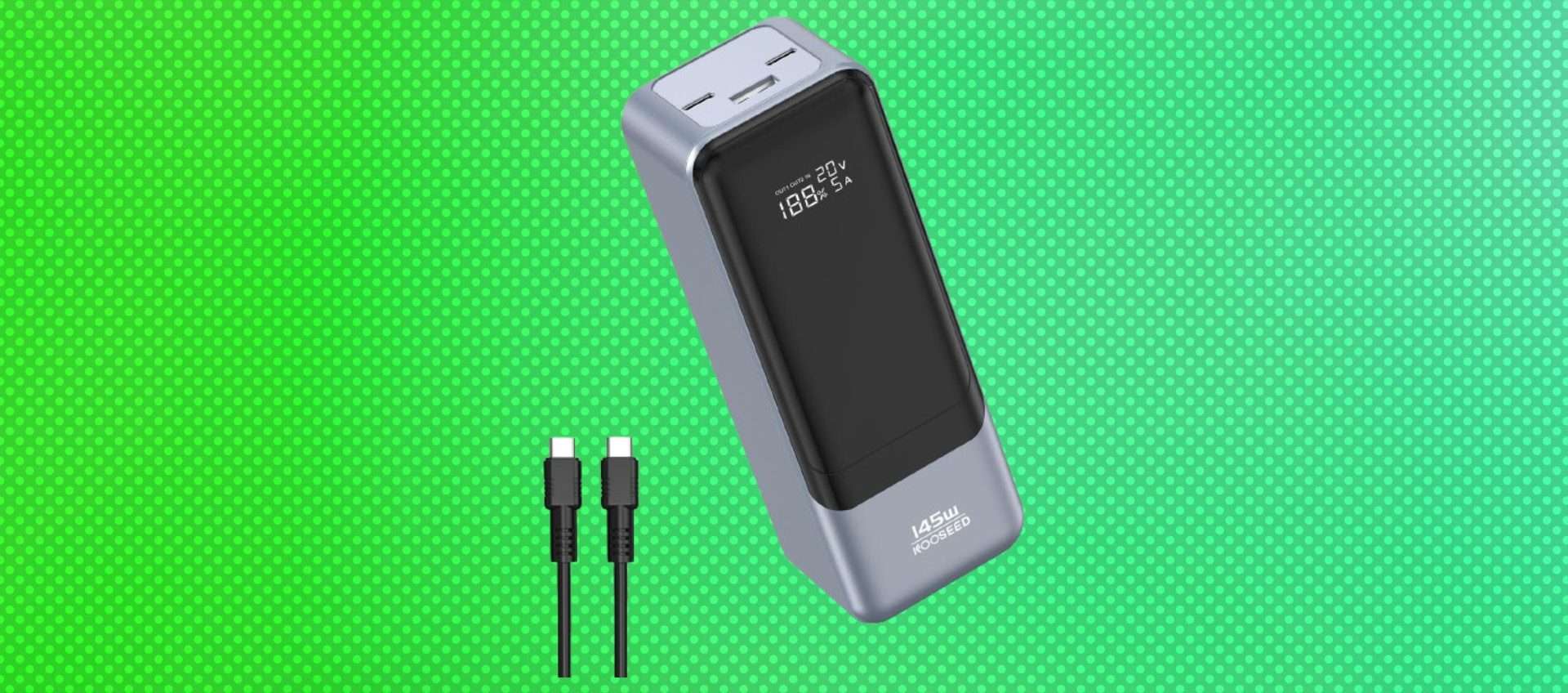 Power Bank da 145W in offerta a 47,99€ (-40%): ricarica velocemente anche i MacBook Power Bank da 145W in offerta a 47,99€ (-40%): ricarica velocemente anche i MacBook