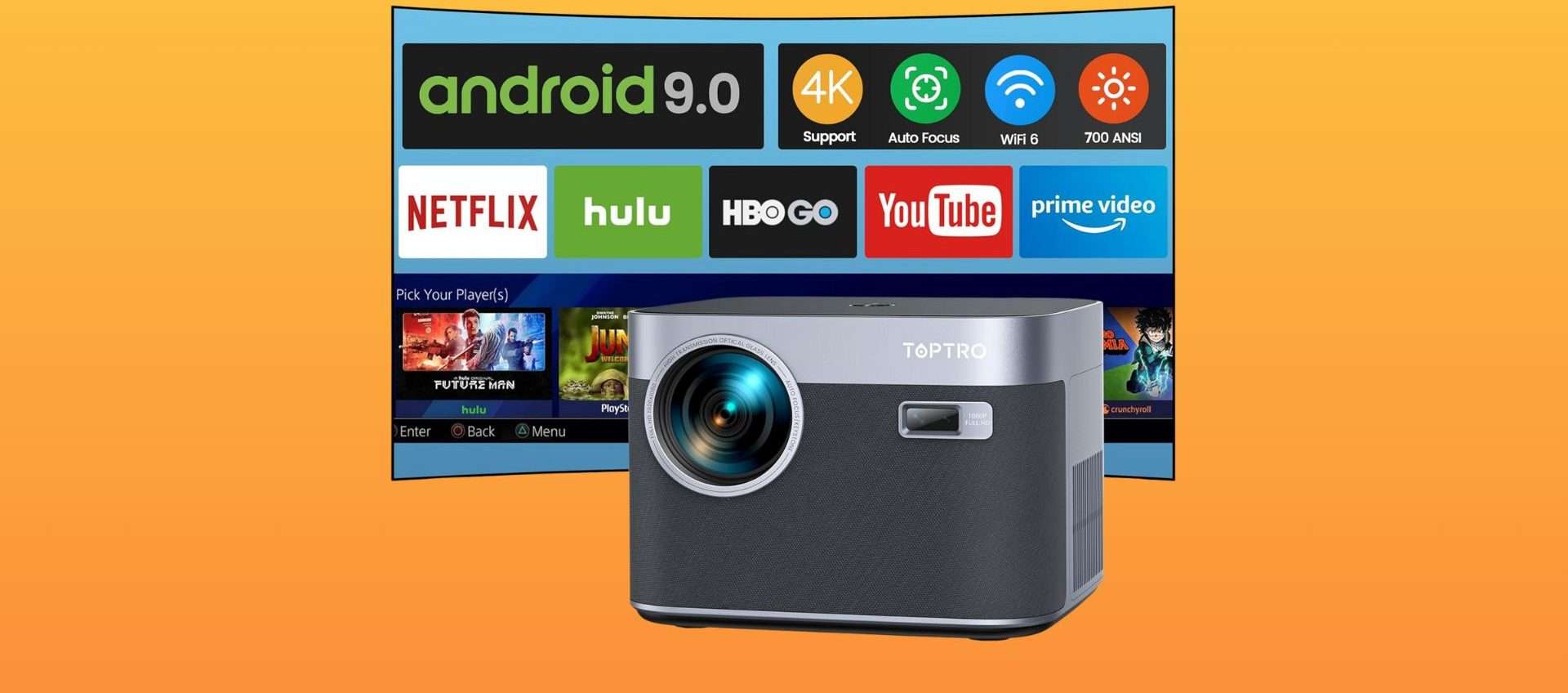 Proiettore 4K: super offerta Amazon per un home cinema completo Proiettore 4K: super offerta Amazon per un home cinema completo