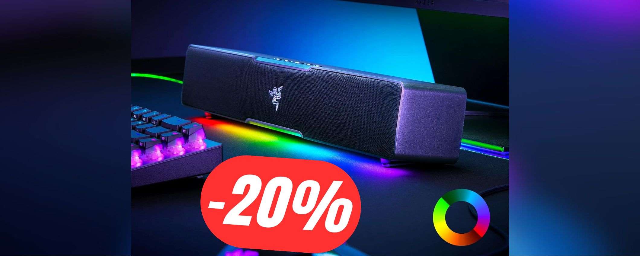 Razer: risparmia il 20% sulla SOUNDBAR da GAMING! Razer: risparmia il 20% sulla SOUNDBAR da GAMING!