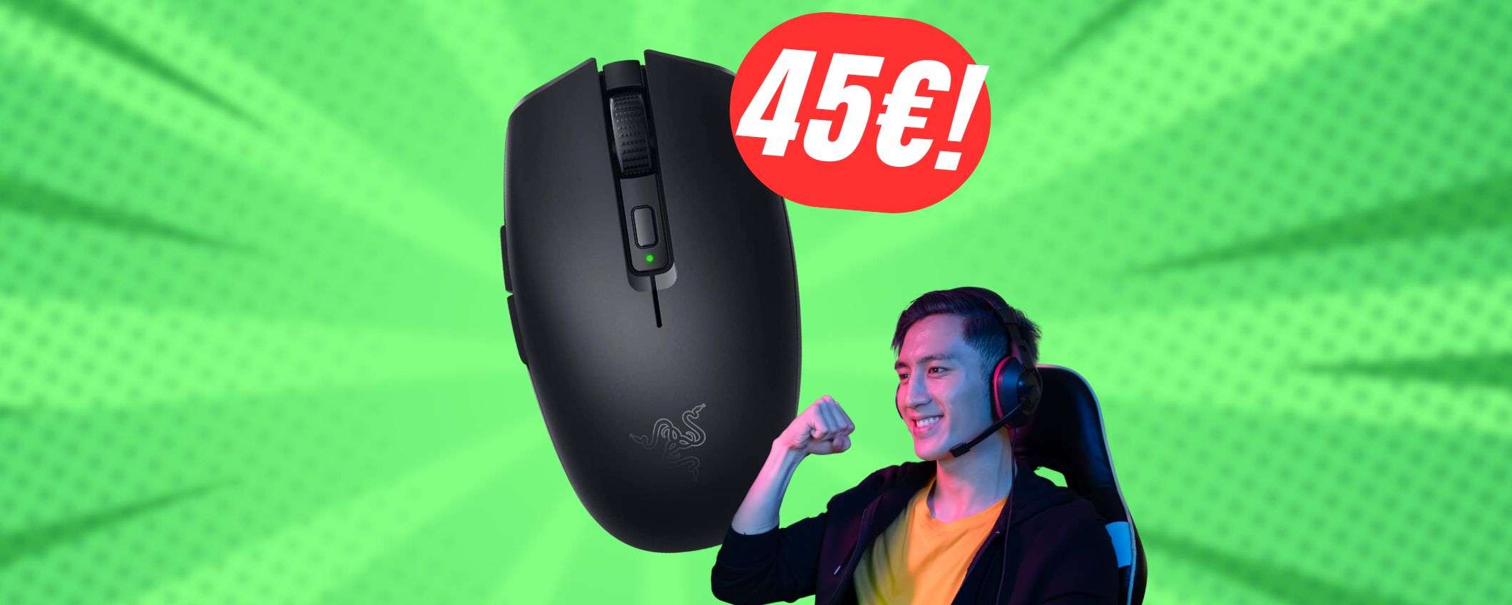 Leggero, wireless e perfetto per tutti: il mouse Razer crolla del 46%! Leggero, wireless e perfetto per tutti: il mouse Razer crolla del 46%!