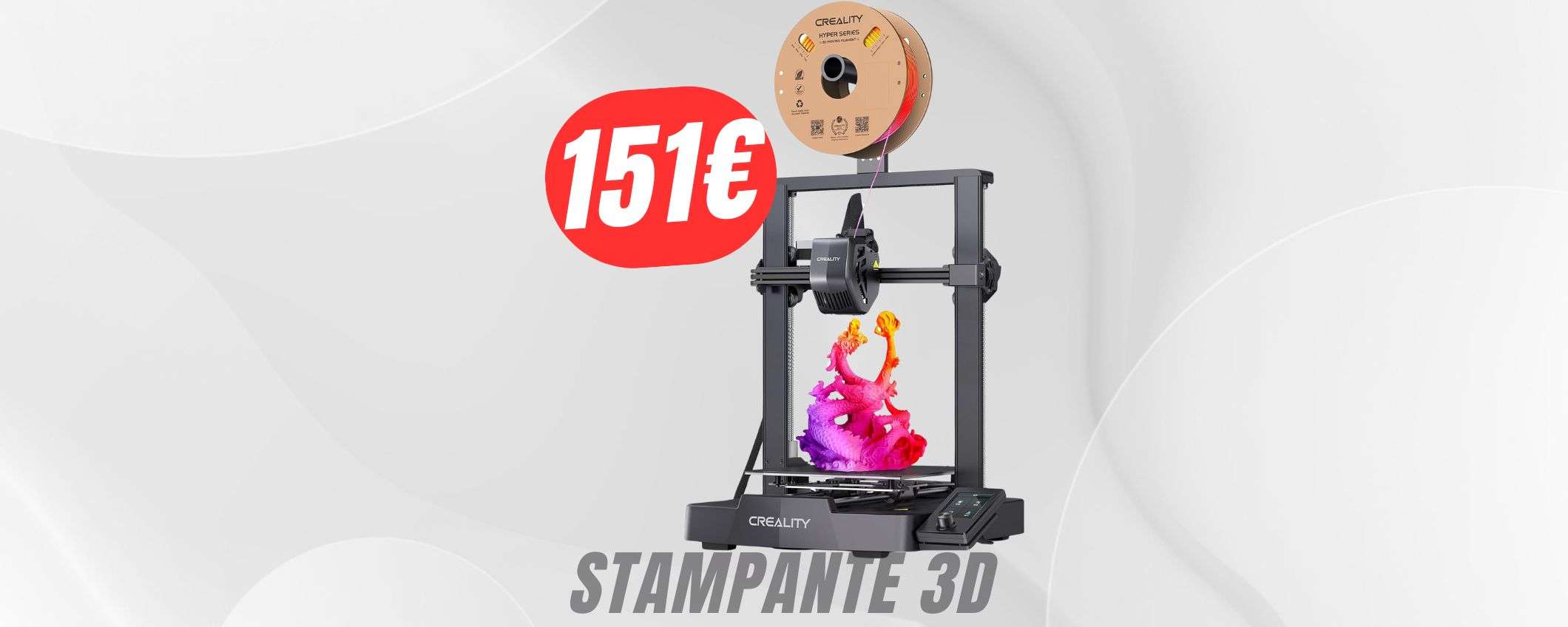 Da 239€ a 151€: la STAMPANTE 3D è quasi esaurita grazie all'offerta lampo! Da 239€ a 151€: la STAMPANTE 3D è quasi esaurita grazie all'offerta lampo!