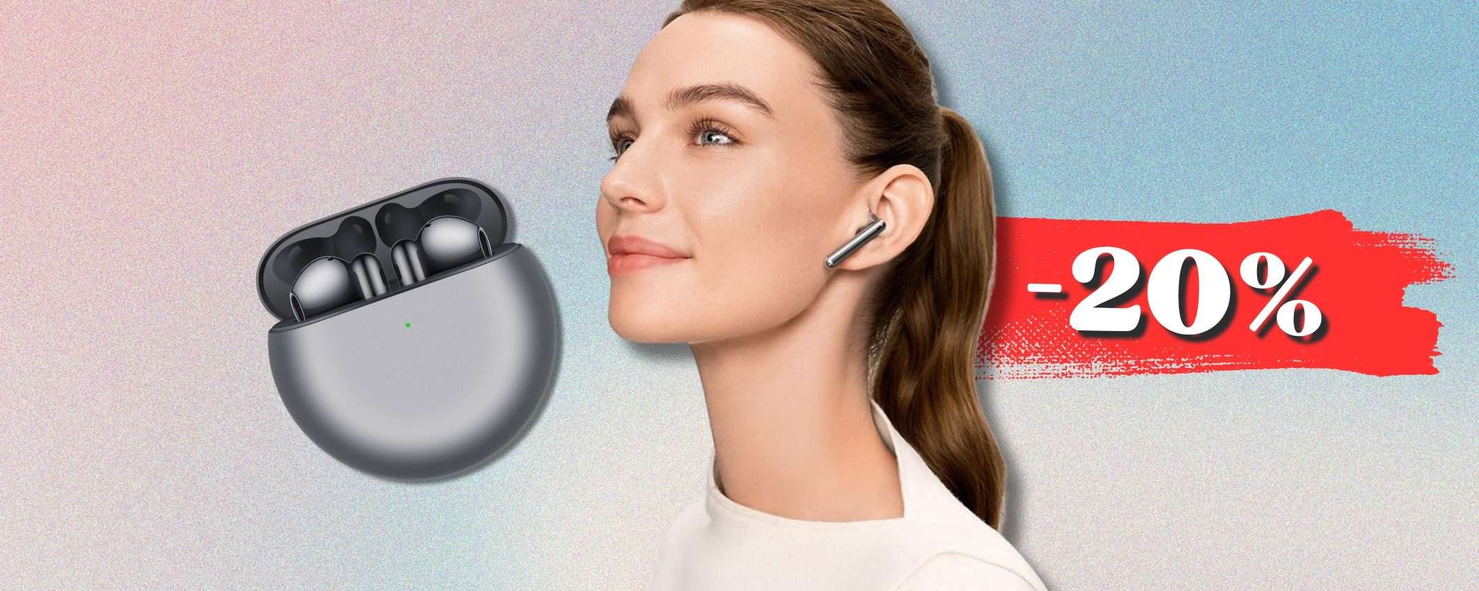 HUAWEI FreeBuds 4E, wearable AVANZATE per audio cristallino (-20%) HUAWEI FreeBuds 4E, wearable AVANZATE per audio cristallino (-20%)