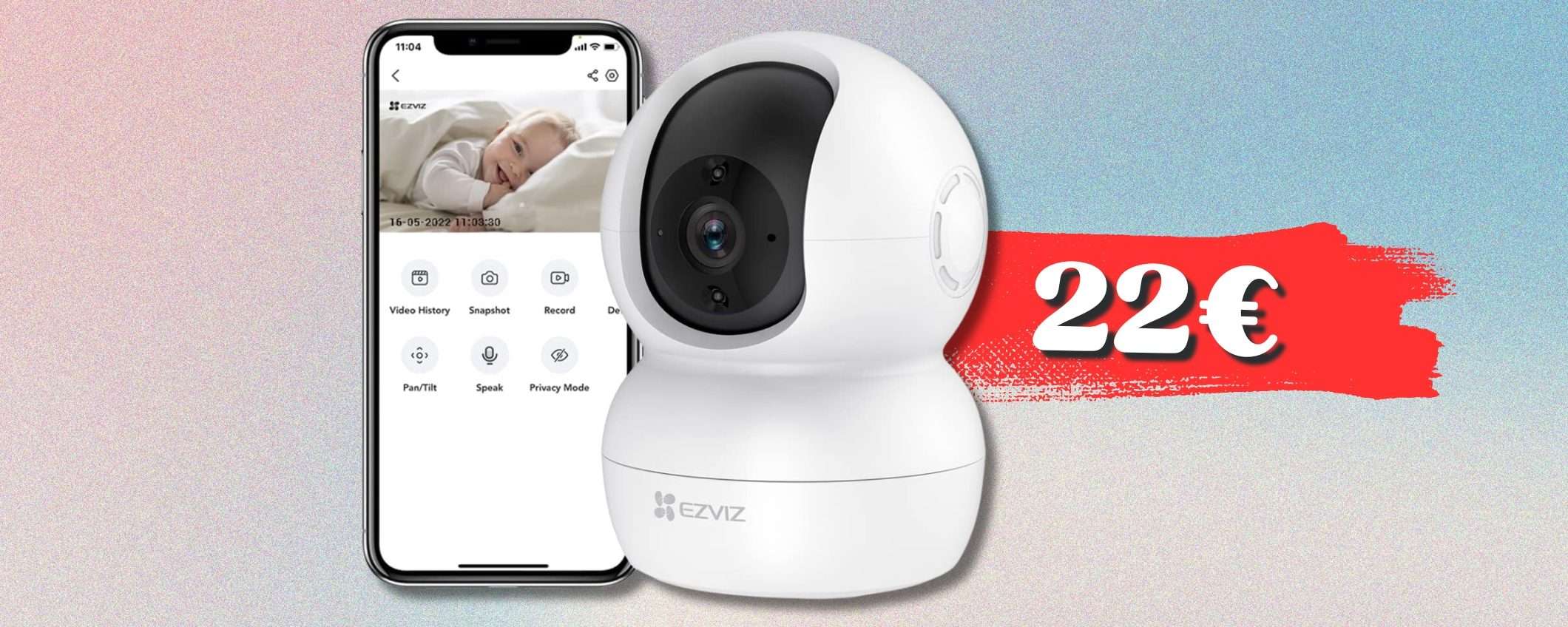 Ruota, vede, segnala: telecamera WiFi 1080p a 22€ pe sicurezza TOP Ruota, vede, segnala: telecamera WiFi 1080p a 22€ pe sicurezza TOP