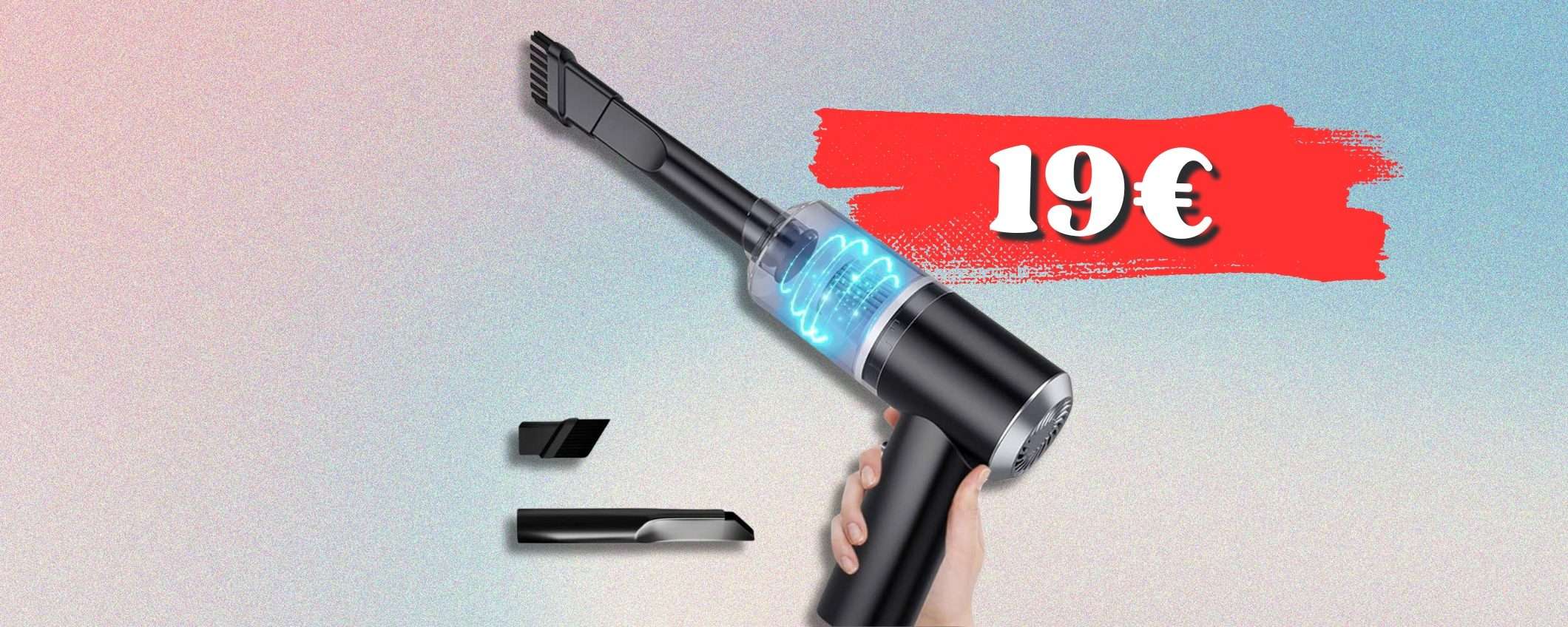 Mini aspirapolvere da usare in AUTO: puliscila con soli 19€ Mini aspirapolvere da usare in AUTO: puliscila con soli 19€