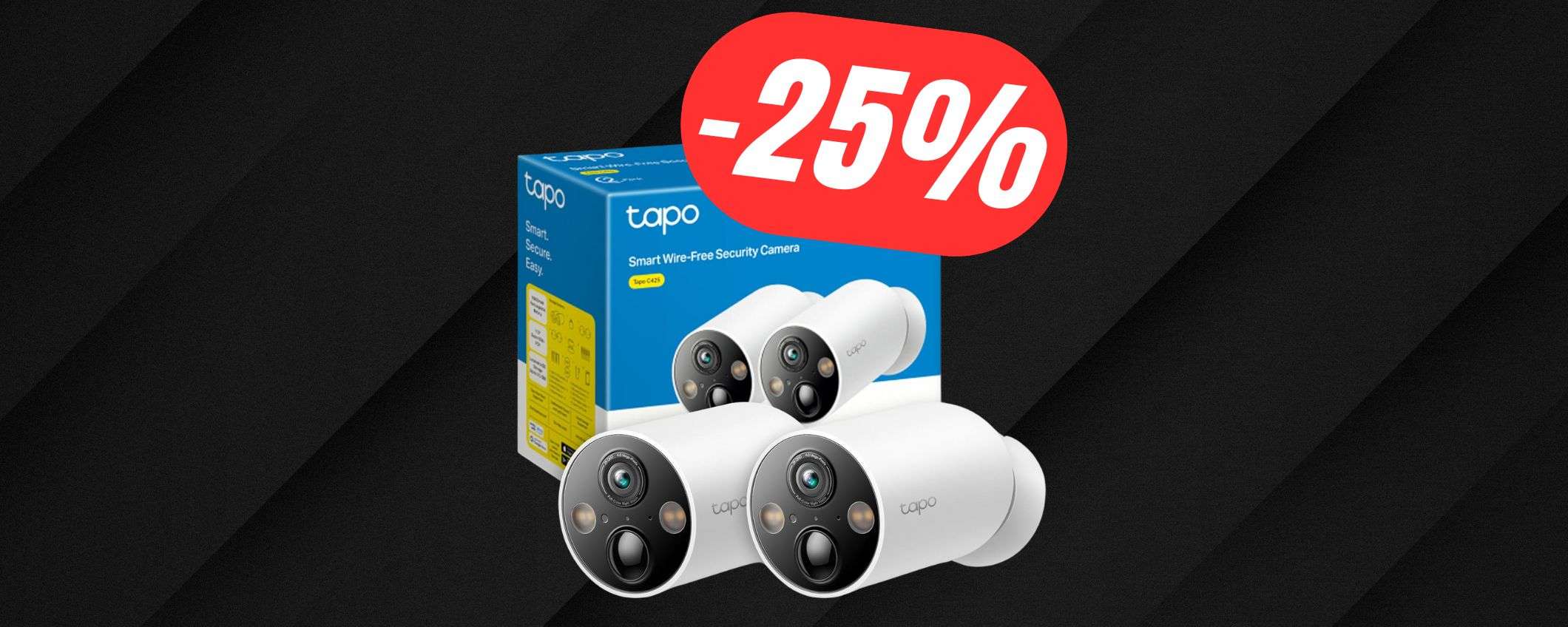 Sorveglia la tua casa con DUE TELECAMERE (senza fili) scontate a 56€ in meno! Sorveglia la tua casa con DUE TELECAMERE (senza fili) scontate a 56€ in meno!