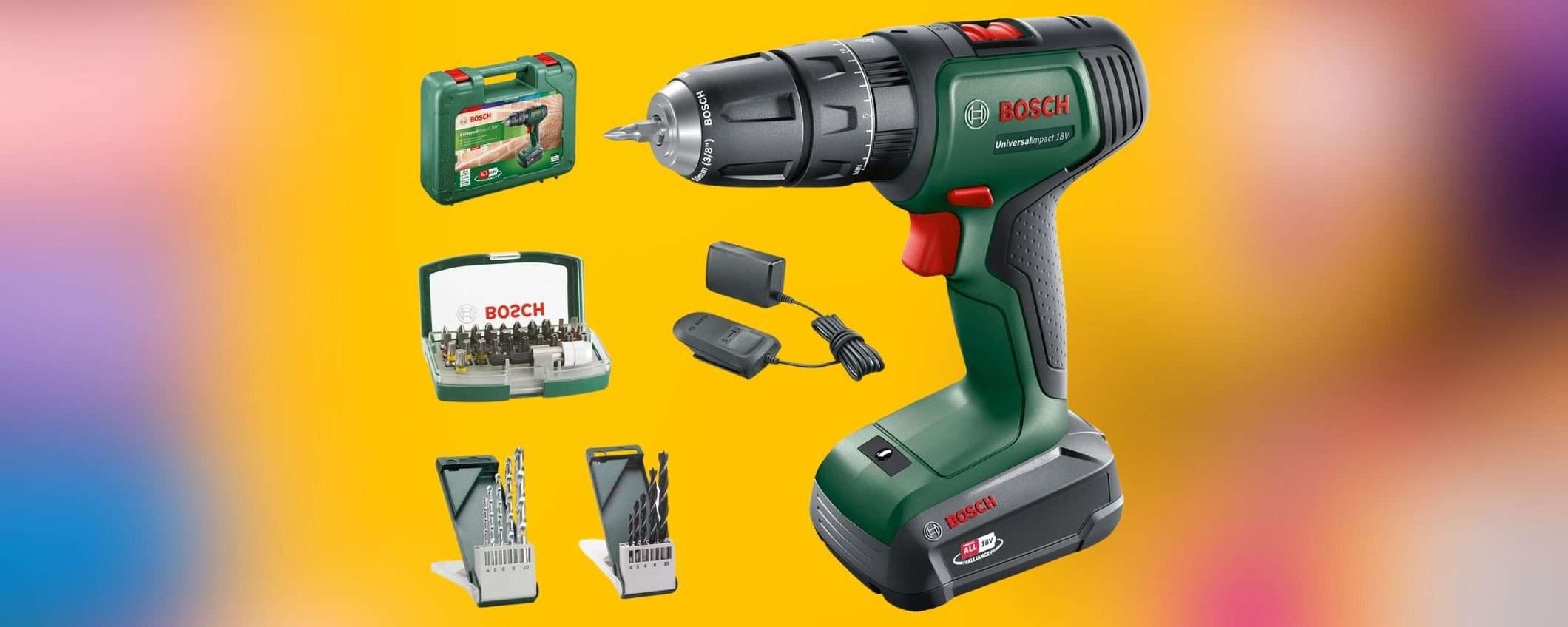 Trapano battente-avvitatore Bosch: edizione esclusiva Amazon in offerta (-29%) Trapano battente-avvitatore Bosch: edizione esclusiva Amazon in offerta (-29%)