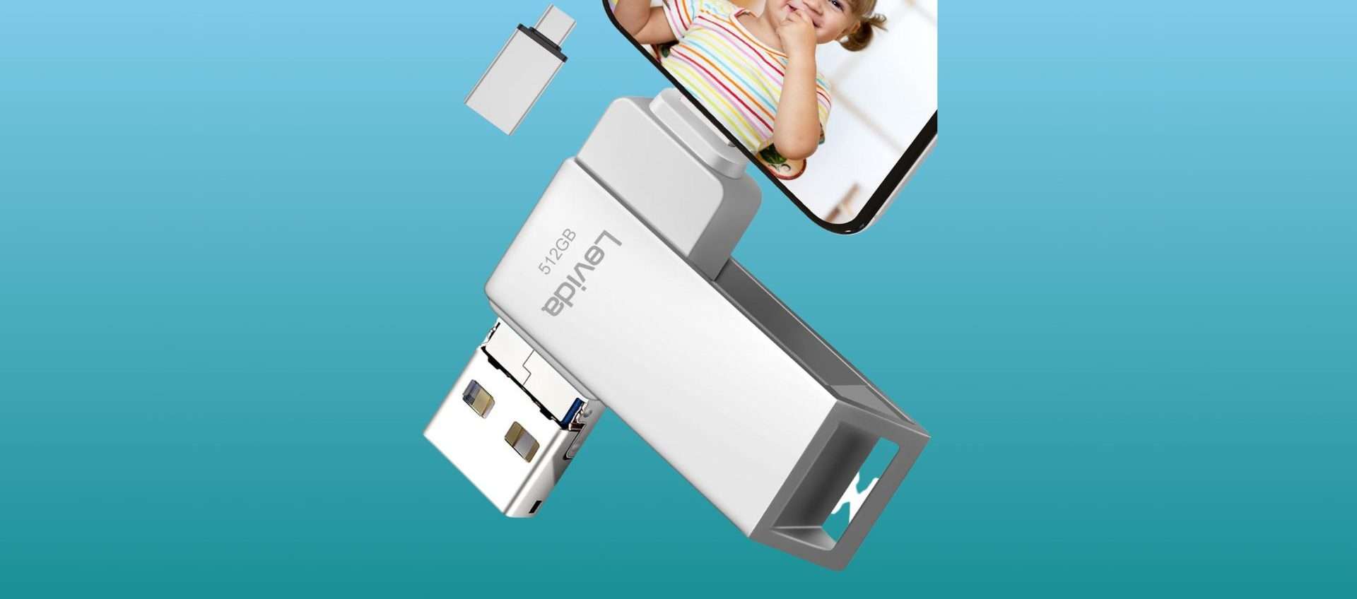 Chiavetta USB 4-in-1 da 512 GB: perfetta per gli iPhone, solo 34,68€ Chiavetta USB 4-in-1 da 512 GB: perfetta per gli iPhone, solo 34,68€