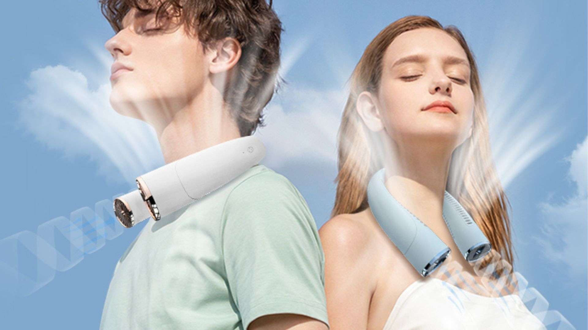 Ventilatore Da Collo Portatile KENSUKA NF4 - Ricaricabile USB 9600mAh, 5 Velocità, Pieghevole 180° - Foto 3