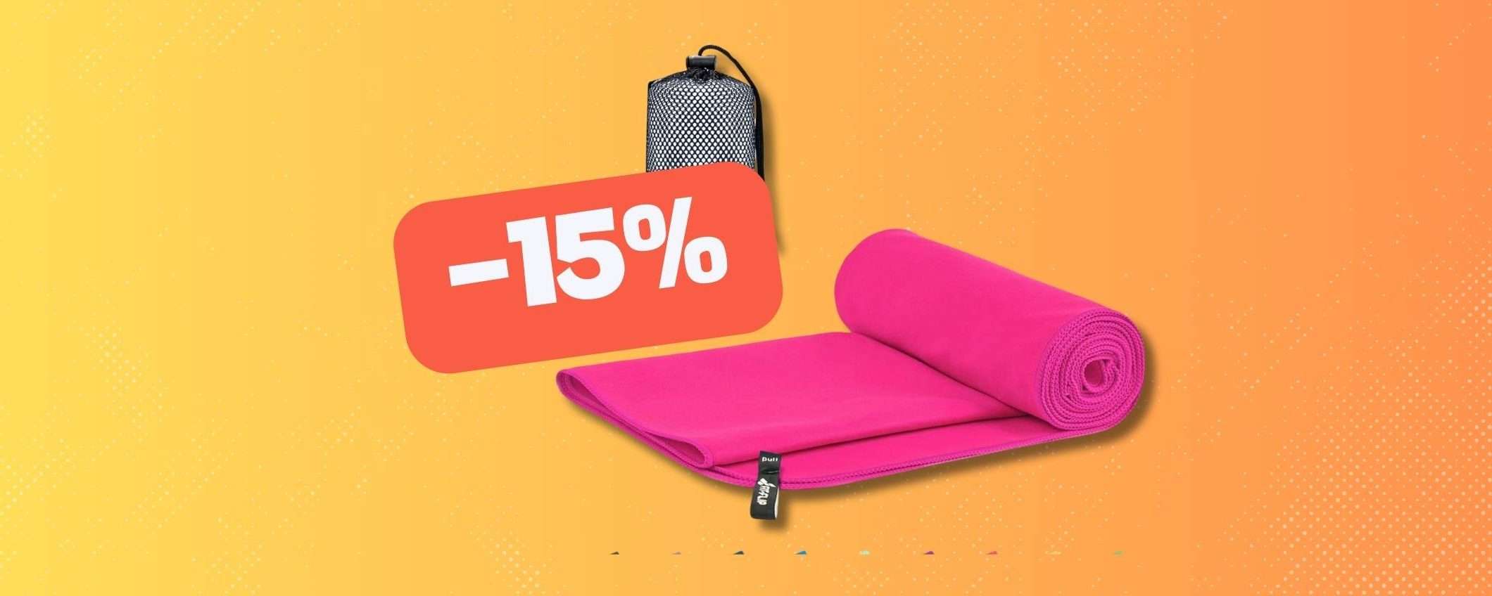 Ti manca l'asciugamano? Questo arriva in 48h ed è in sconto del 15%