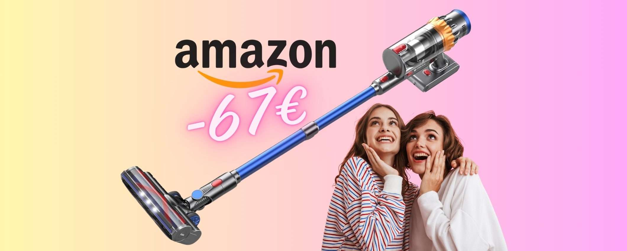 Aspirapolvere senza fili POTENTISSIMO e maneggevole in SCONTO di 67€ Aspirapolvere senza fili POTENTISSIMO e maneggevole in SCONTO di 67€