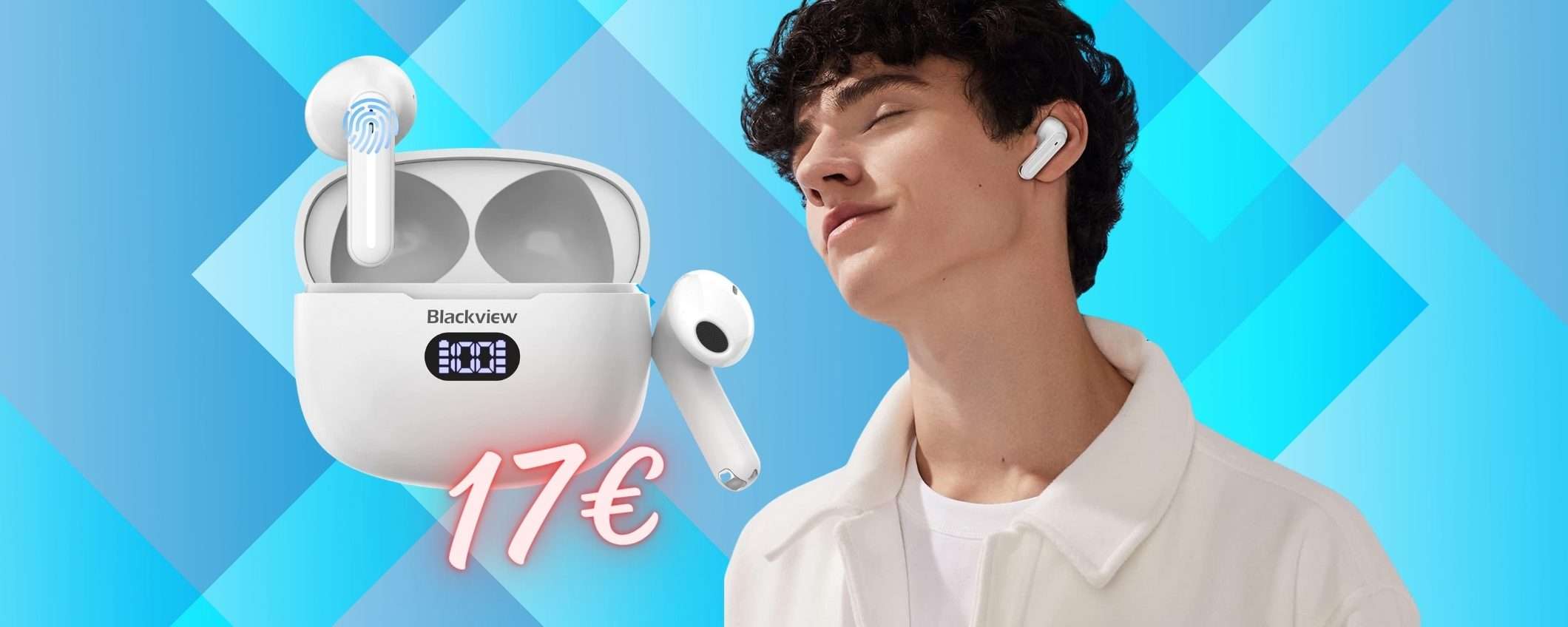 Auricolari wireless Blackview AirBuds 7 in DOPPIO SCONTO, ora a 17€ Auricolari wireless Blackview AirBuds 7 in DOPPIO SCONTO, ora a 17€