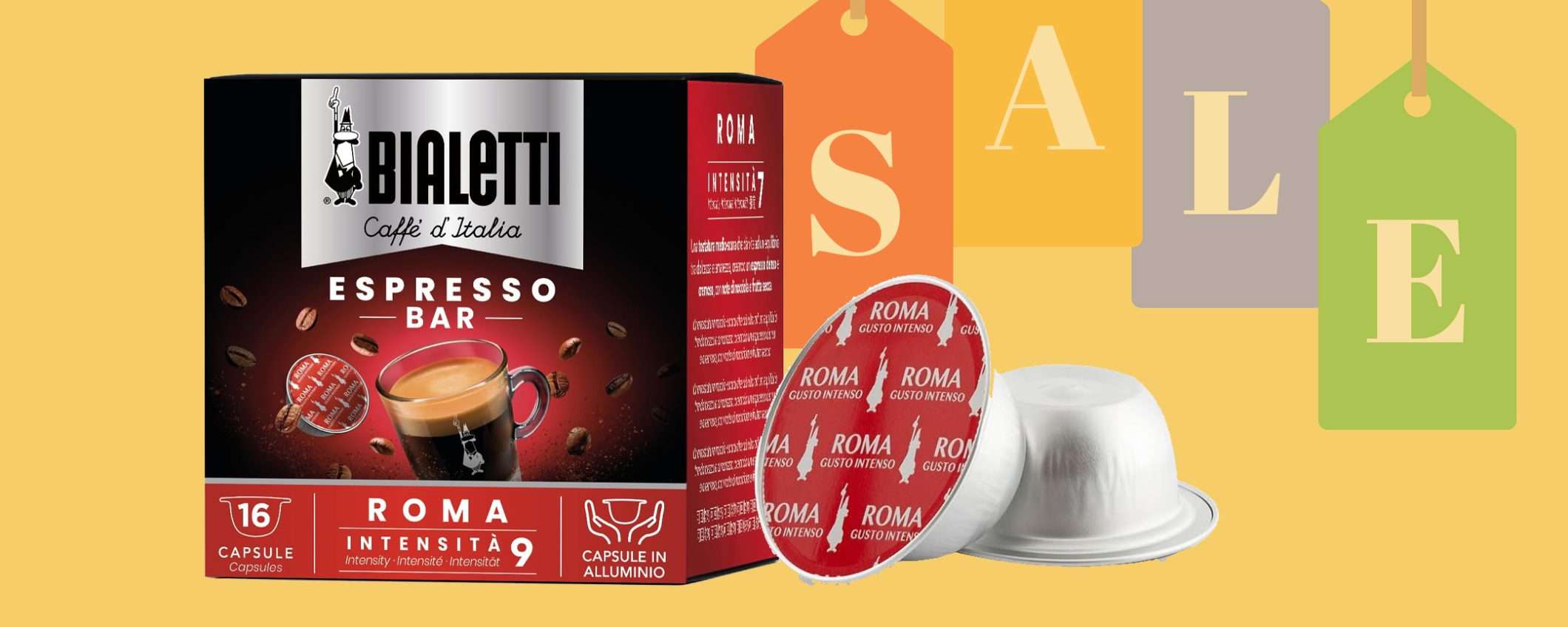 Caffè Bialetti Roma (16capsule): SUPER sconto del 31% (0,30€/caps) Caffè Bialetti Roma (16capsule): SUPER sconto del 31% (0,30€/caps)
