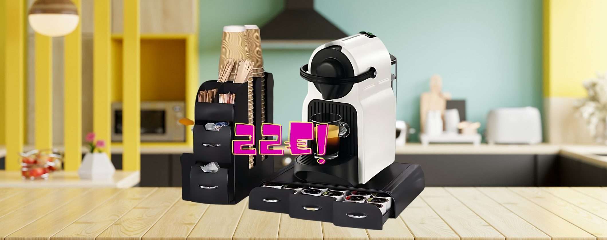 Coffe Station Contenitore Porta Capsule e Cassetto a soli 22€ Coffe Station Contenitore Porta Capsule e Cassetto a soli 22€
