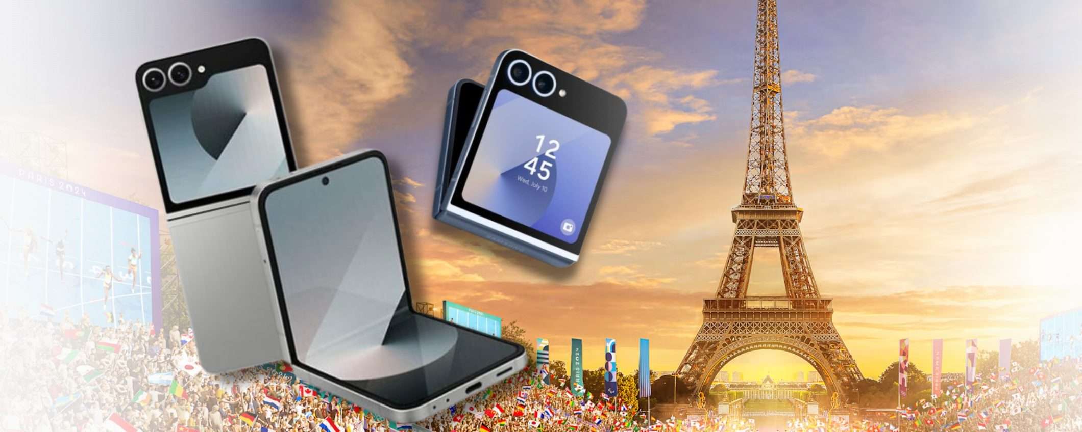 Il telefono delle Olimpiadi 2024, Samsung Galaxy Z Flip6 in promo Il telefono delle Olimpiadi 2024, Samsung Galaxy Z Flip6 in promo