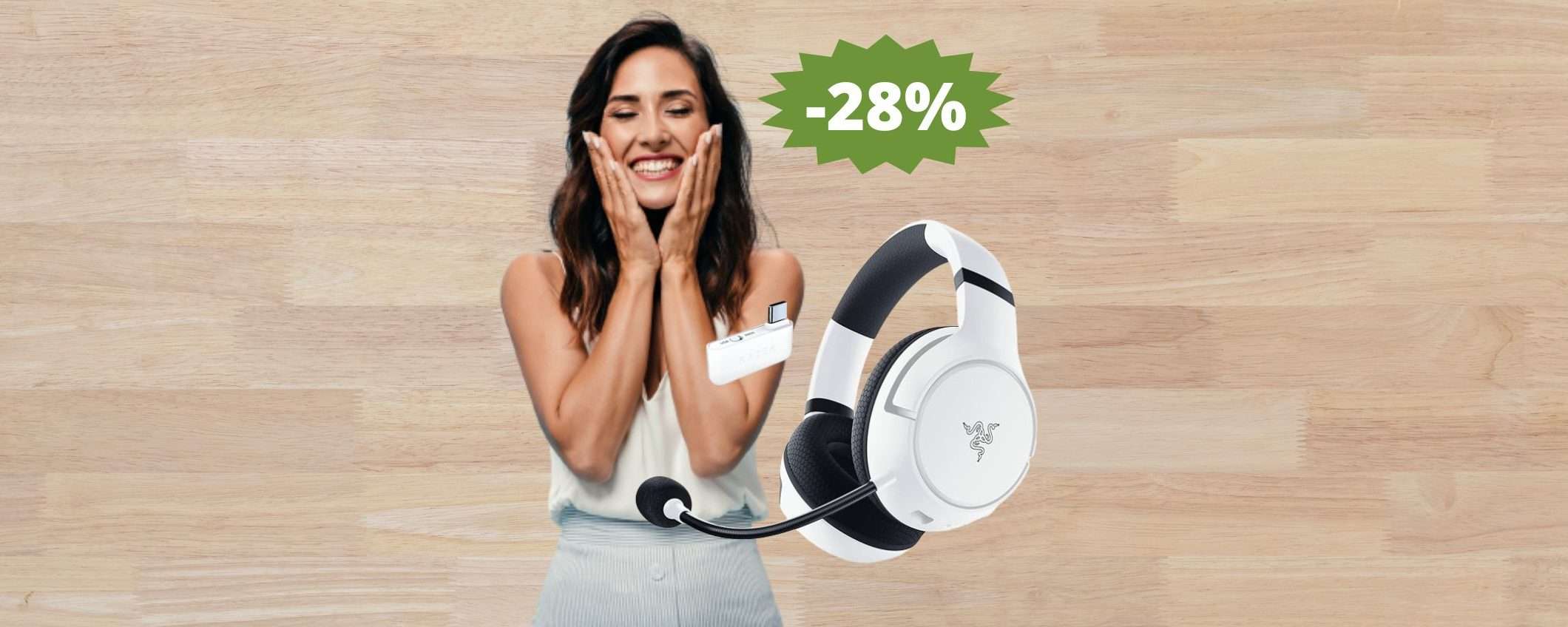 Cuffie Razer Kaira HyperSpeed: sconto EPICO del 28% su Amazon Cuffie Razer Kaira HyperSpeed: sconto EPICO del 28% su Amazon